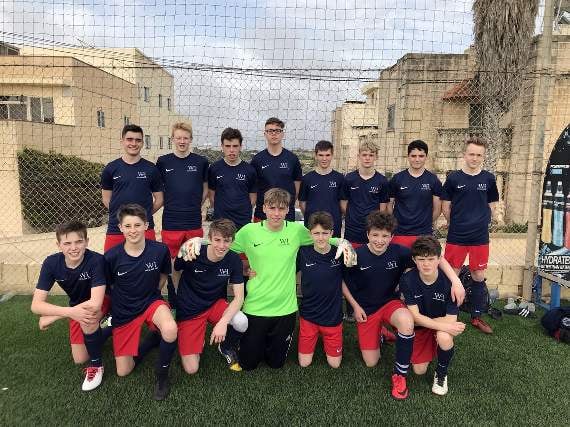 Woolmer Hill footballers convert Maltese crosses