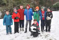 Snow joke as the white stuff descends