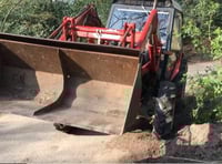 VIDEO: Watch the moment a tractor driver runs down his neighbour in a Churt country lane