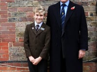 Blue plaque unveiled at Amesbury on Remembrance Sunday