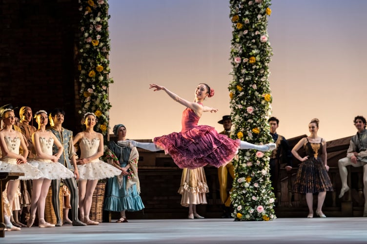 Don Quixote, , â¢Choreography - Carlos Acosta after Marius Petipa, Production - Carlos Acosta, Set and Costume designs - Tim Hatley, â¢Video design - Nina Dunn, Lighting - Peter Mumford, Birmingham Royal Ballet, Southampton, Mayflower Theatre,2022, Credit: Johan Persson/
