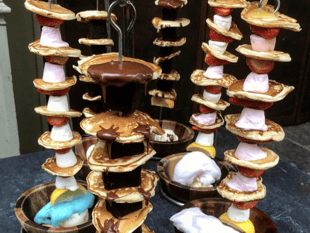 We tried The Botanist’s ‘hanging pancake kebab’ – and it was messy!