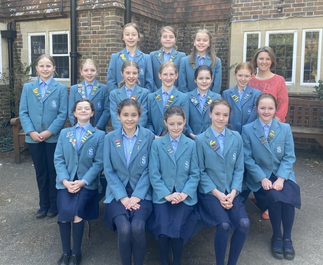 Year 6 pupils at St Ives School in Haslemere celebrate scholarships