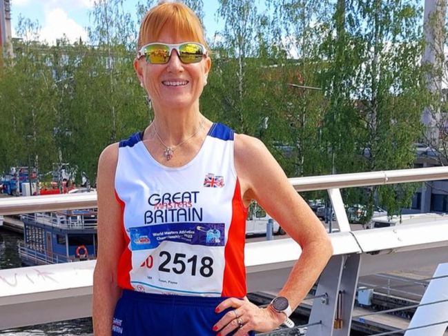 Susan Payne finished in seventh place in her section