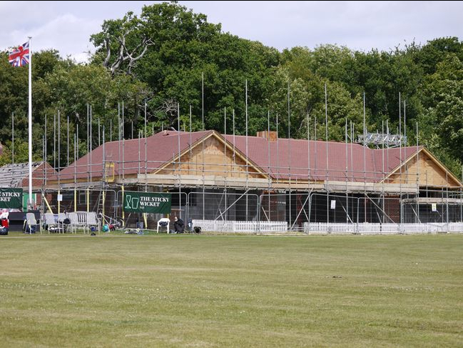 Construction work at the Fernhurst Pavilion