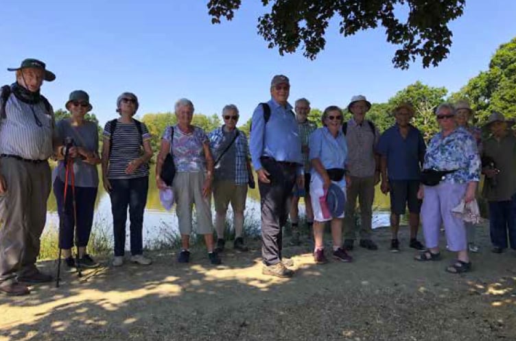 Liphook U3A Strollers in Petworth Park, August 2022.