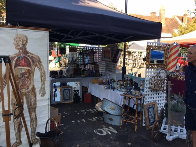 The brocante market at Broad Street in Alresford on September 25th 2022. 