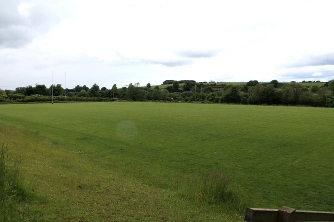 The rugby pitches at Arlebury Park in Alresford, September 2022.
