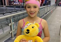 Bordon super swimmer Alba Wilson raises £1,129 for Children in Need