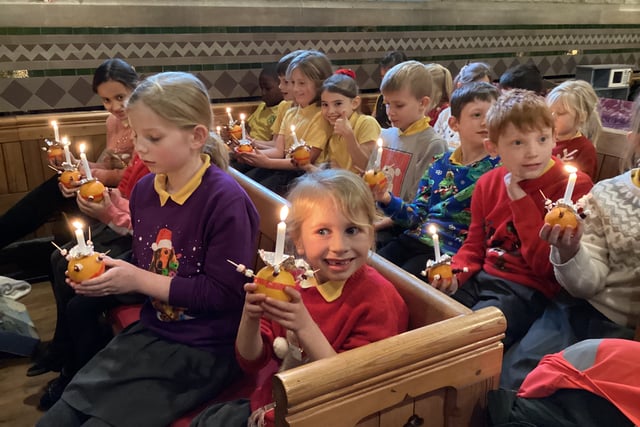 St Matthew’s CE Primary School in Blackmoor holds Christingle service 