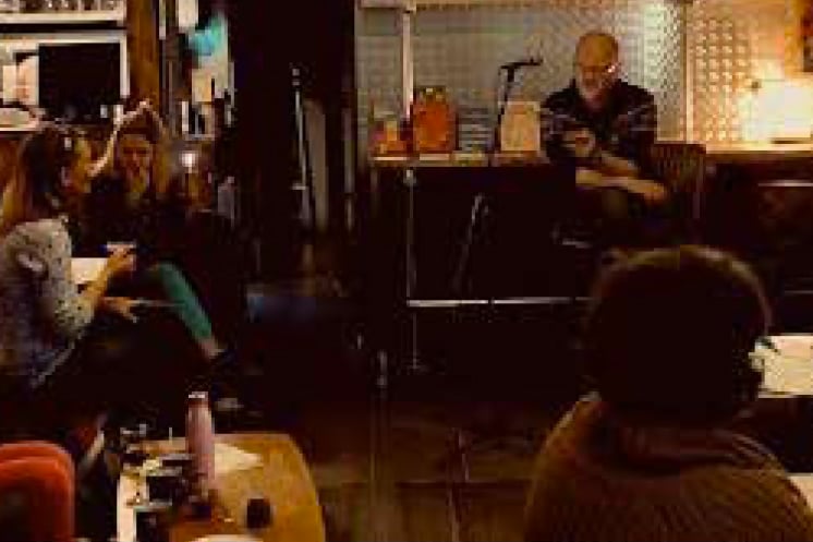 Poetry night at Goldfinch Books in Alton, January 2023.