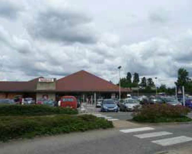 Sainsbury's car park in Midhurst Road, Liphook.