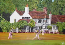 Oil painting of The Barley Mow in Tilford to star in London exhibition
