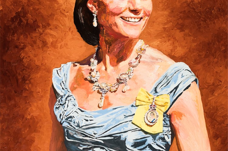 Oil painter Francis Salvesen's portrait of the Princess of Wales
