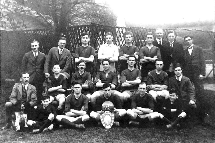 Page & Hunt Sports Club football team, winners of the Second Division Farnham District League 1925-26