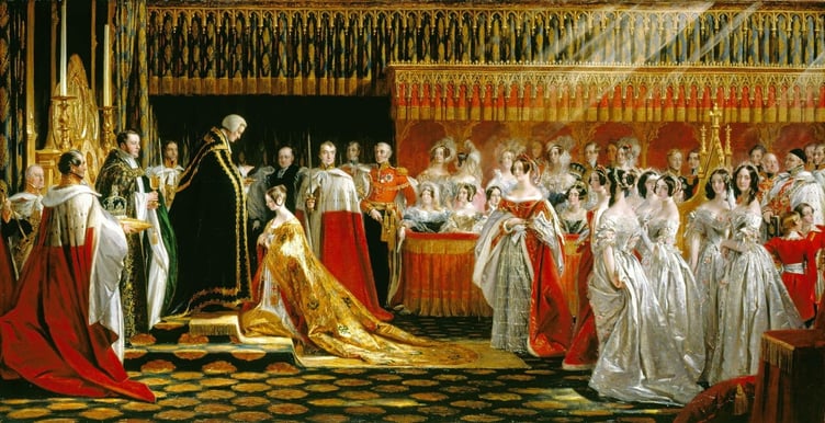 Queen Victoria Receiving the Sacrament at her coronation, by Charles Robert Leslie (1794–1859)