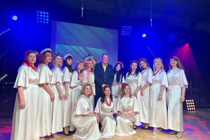 The choir Two Colours at the fundraising concert Ukrainian Spring