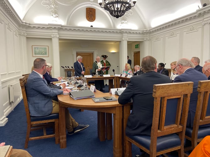 There was a packed council chamber and public gallery at Farnham's town hall on Thursday, May 18 as Alan Earwaker was confirmed as mayor for a third term, and new councillor Brodie Mauluka was sworn in as his deputy
