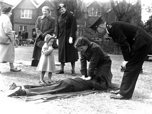 An 'emergency' at Gostrey Meadow in the days before CPR and defibs