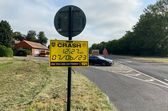 Police appeal for witnesses after the crash near the Hen and Chicken pub at Froyle on June 7th 2023.