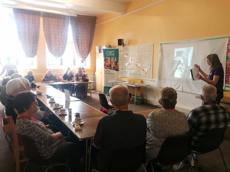 Revd Stella Wiseman from the Parish of Hale and Badshot Lea leads the latest Hidden Histories workshop at The Spire Church in Farnham