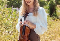 Steep violinist Alexandra Peel plays St Peter's Church in Petersfield