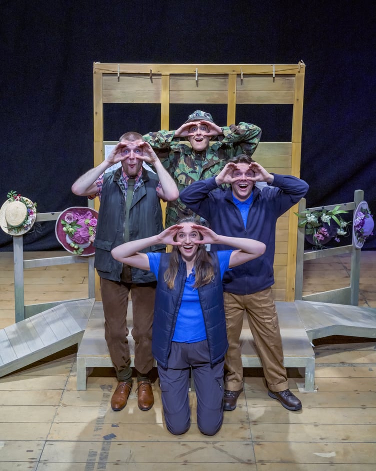 From left: Eddie Ahrens, Hannah Baker, Rachel Hammond and Harvey Badger in Twitchers, June 2023.