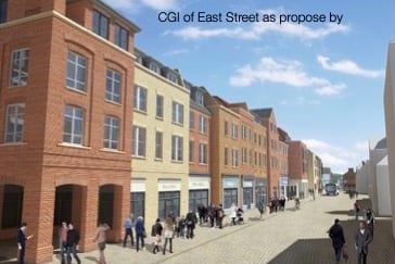 The Farnham Society's computer-generated image of how East Street could look...