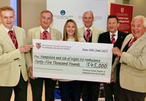 Freemasons donate £45,000 to Hampshire and Isle of Wight Air Ambulance