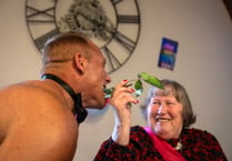 Butler in the buff surprises care home resident for her 75th birthday