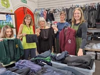 Queues at Free Food Petersfield as school uniform bank opens