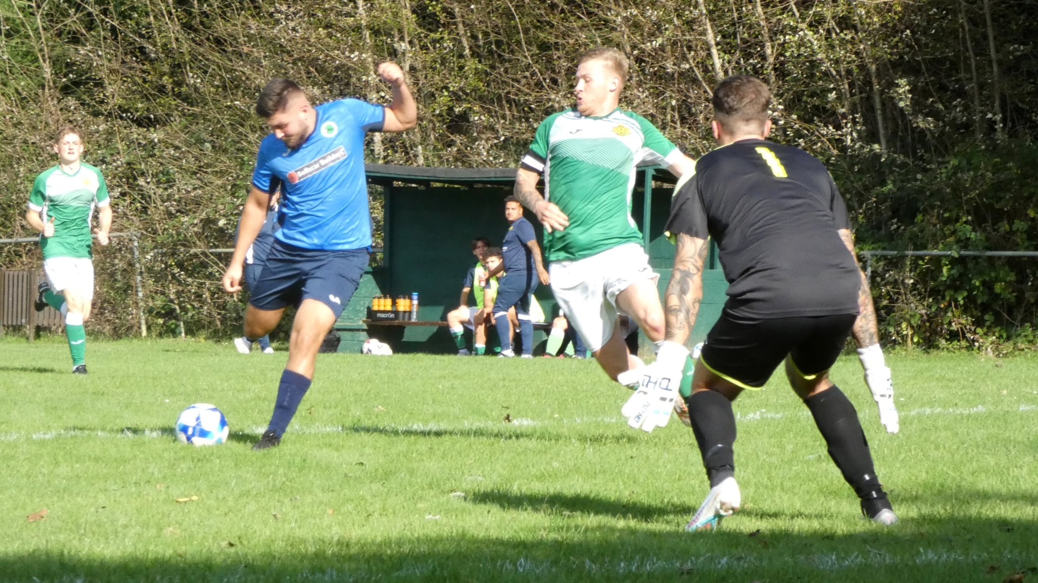 Action from Liss Athletic's 4-3 defeat against Moneyfields Reserves