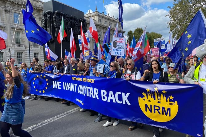 Tens of thousands marched in central London last week for the National Rejoin March