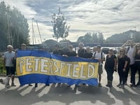 Petersfield Town fans complete 20 mile charity walk to Portsmouth