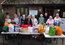 Harvest haul by Highfield and Bookham pupils for Liphook Day Centre just soup-er