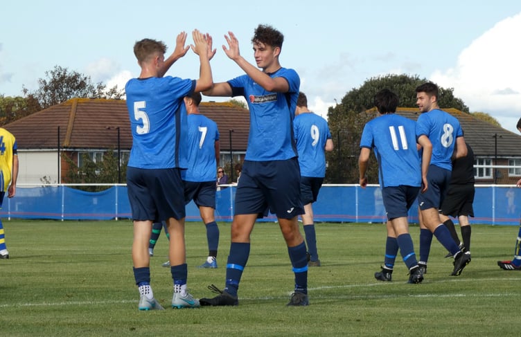 Action from Liss Athletic's 7-3 win against Meon Milton