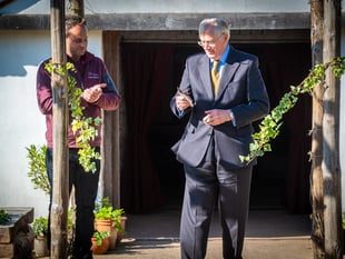 Royal opening for Roman garden and mosaic at Butser Ancient Farm