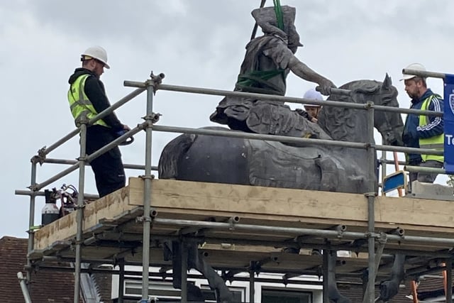 Petersfield's 'King' Billy is back on his horse after restoration