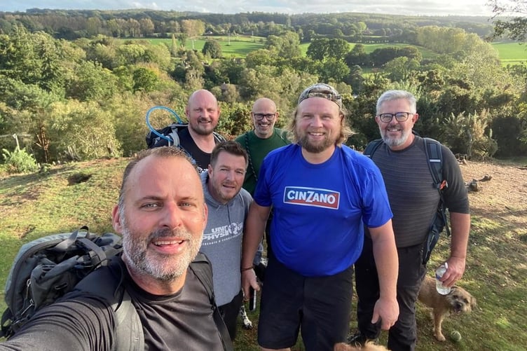 A Farnham Rugby Club team are walking from Twickenham Stadium to raise Movember funds