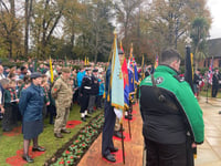 Watch: Hundreds attend Farnham's Remembrance service in Gostrey Meadow