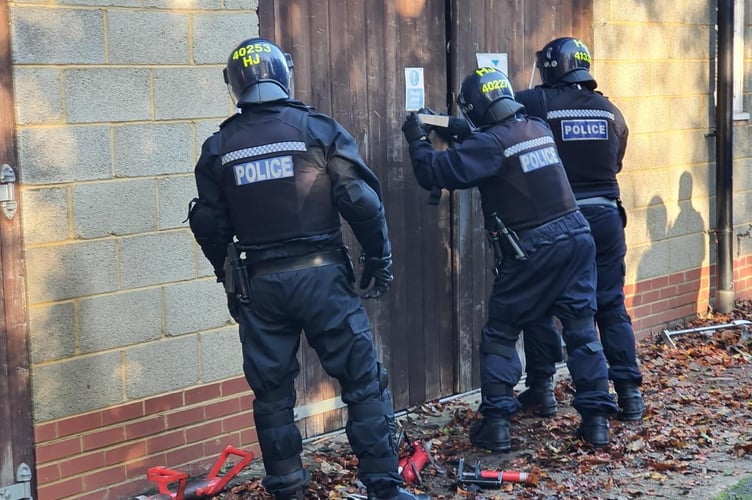 Police raided two cannabis farms, in Farnham and Guildford last week