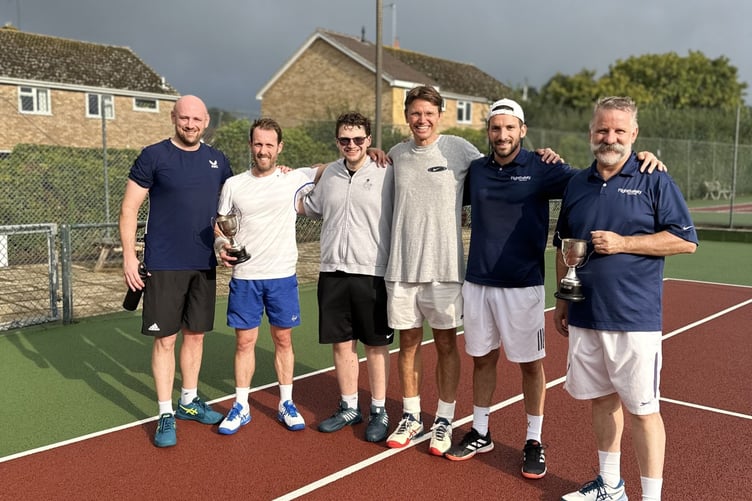 The men’s doubles and singles finalists