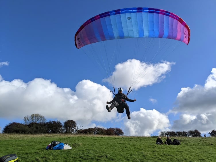 Russell Winters ground handling on Butser Hill