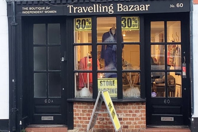 Travelling Bazaar is to close its doors in Downing Street, Farnham, on Saturday, December 23