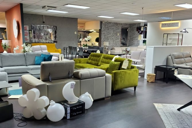 Unsold items at Vale Furnishers Farnham showroom