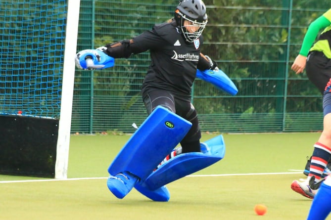 Goalkeeper Lucy Cochrane in action