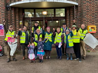 WATCH: Singing litter pickers make debut outside Petersfield Town Hall