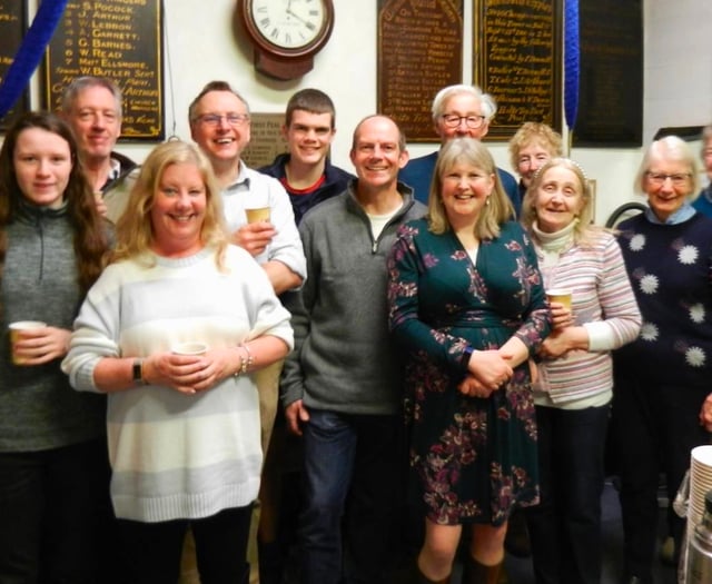 Katherine rings in the New Year for Petersfield with St Peter's pals