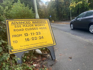 Light relief around Bordon 'lido' as Lindford Road shuts for roadworks