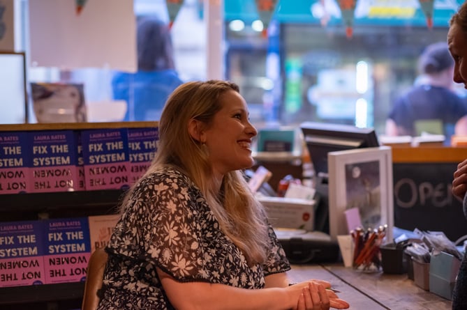 Everyday Sexism author Laura Bates appeared at Alton's Goldfinch Books in July 2023